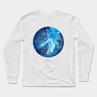 Aries Constellation | Star Sign | Watercolor Long Sleeve T-Shirt